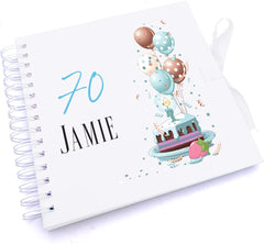 Personalised 70th Birthday Gifts for Him Scrapbook Photo Album