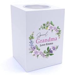 Personalised Gran Gift Tea Light Holder