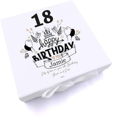 ukgiftstoreonline Personalised Any Age Happy Birthday Gift Keepsake Memory Box 18th, 21st, 30th, 40th, 50th