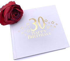 ukgiftstoreonline 30th Birthday Photo Album For 50 x 6 by 4 Photos Gold Print