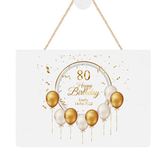 ukgiftstoreonline Personalised 80th Birthday Plaque Gift With Balloons