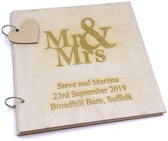 ukgiftstoreonline Personalised Mr and Mrs Wedding Photo Album Scrapbook Guest Book Keepsake Gift