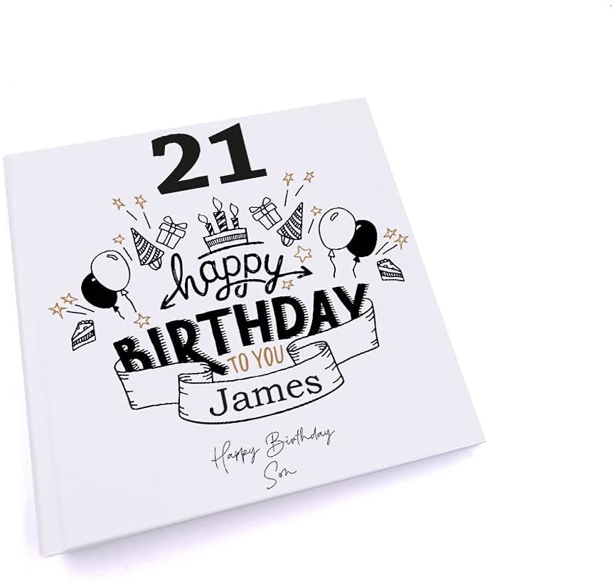 ukgiftstoreonline Personalised Any Age Happy Birthday Photo album Gift 18th, 21st, 30th, 40th, 50th, 60th