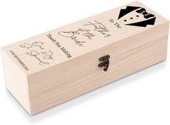 Personalised Father of The Groom / Bride Wooden Wine or Champagne Box Gift