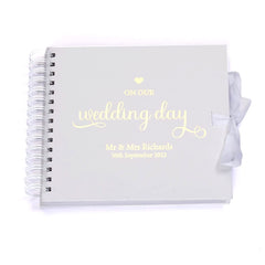 Personalised Our Wedding Day Guest Book Scrapbook or Photo Album Gift