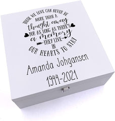 ukgiftstoreonline Those Personalised we love memorial remembrance Keepsake Wooden Box