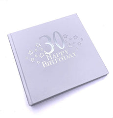 ukgiftstoreonline 30th Birthday Photo Album For 50 x 6 by 4 Photos Silver Print