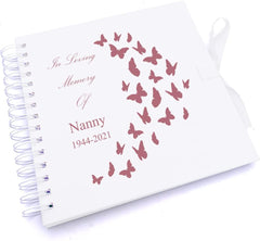 Personalised Nanny In Loving Memory Butterflies Scrapbook Photo Album