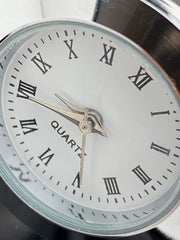 Engraved Personalised Nanny Crystal Glass Clock With Sentiment