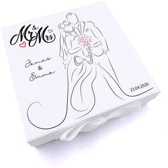 ukgiftstoreonline Personalised Mr and Mrs Wedding Keepsake Memory Gift Box