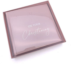 Christening Gift Pink Photo Album With Silver Script
