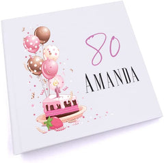 Personalised 80th Birthday Gifts for Her Photo Album