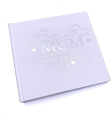 ukgiftstoreonline Mum Themed Photo Album For 50 x 6 by 4 Photos Silver Print