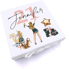 Personalised Any Age Birthday Gift Keepsake Memory Box 18th, 21st, 30th