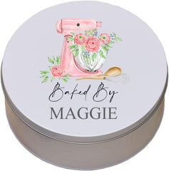 Personalised Cake tin Baking Gift, Metal Storage tin Kitchen Baked by