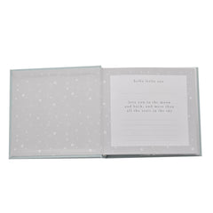 Personalised Baby Boy Light Blue Photo Album With Linen Cover