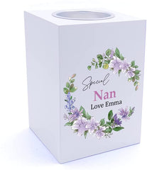 Personalised Nan Gift Tea Light Holder