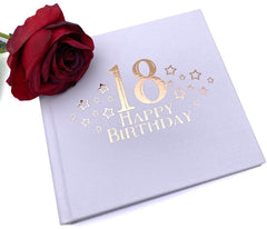 ukgiftstoreonline 18th Birthday Photo Album For 50 x 6 by 4 Photos Rose Gold Print