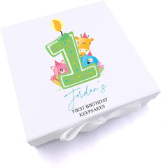 ukgiftstoreonline Personalised 1st birthday gift box baby girl baby boy keepsake memory box