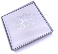 ukgiftstoreonline 30th Birthday Photo Album For 50 x 6 by 4 Photos Silver Print