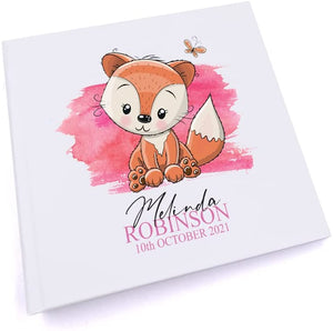 Personalised Baby Girl Cute Fox Design Photo Album