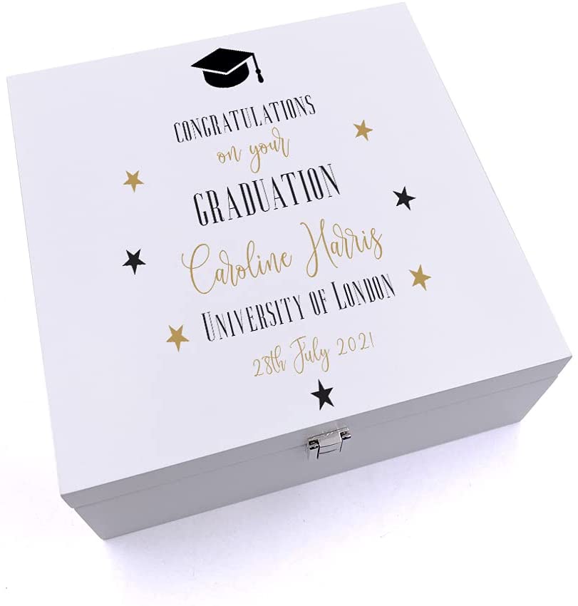 ukgiftstoreonline Personalised Congratulations On Your Graduation Keepsake Wooden Box