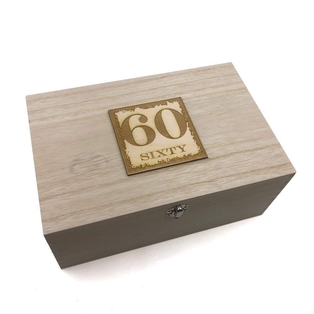60th Birthday Gift Large Memories Keepsake Box - ukgiftstoreonline