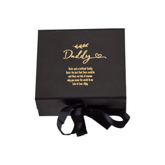 ukgiftstoreonline Personalised Daddy Black Gift Box With Gold Leaf