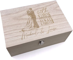 40th Wedding Anniversary Gift Personalised Wooden Memory Keepsake Box