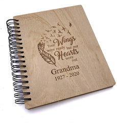 Personalised Large Engraved Wooden Remembrance Memorial Photo Album Gift