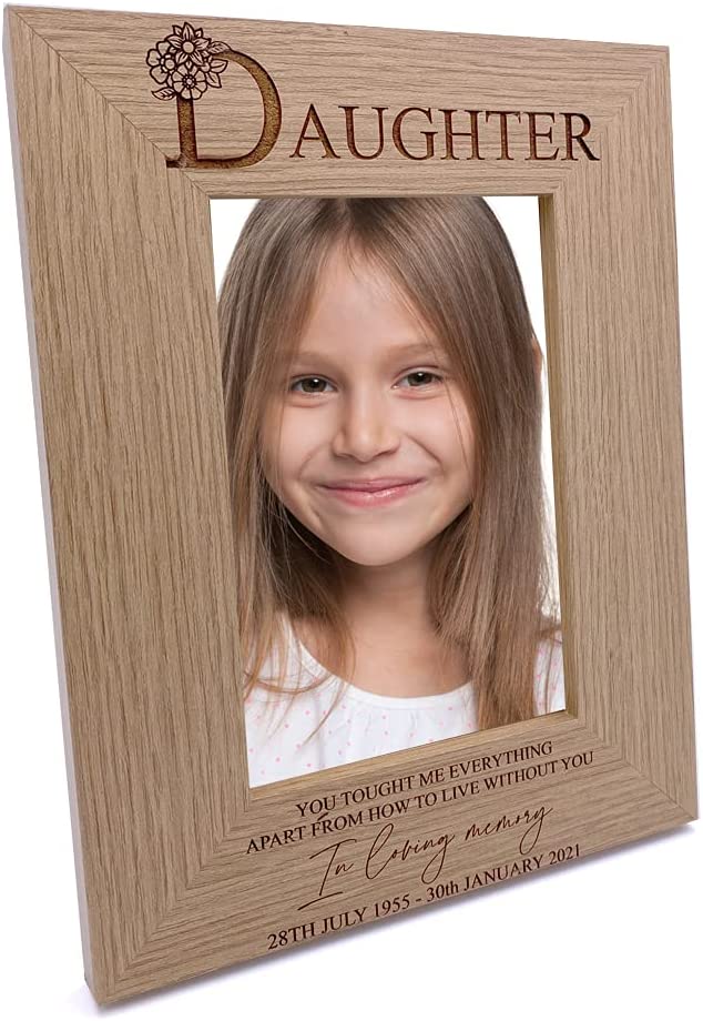 Personalised Daughter In Loving Memory Remembrance Photo Frame Without You