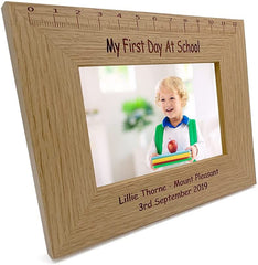 Personalised First Day At School Landscape Photo Frame