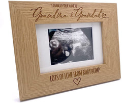 I Changed Your Name To Grandma and Grandad Baby Scan Announcement Photo Frame