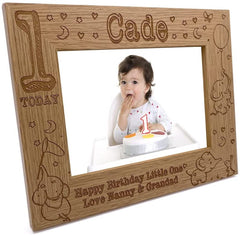 Personalised Baby Boy's First Birthday Photo Frame gift