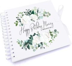 Personalised Flowers Birthday Scrapbook Photo Album