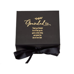 ukgiftstoreonline Personalised Grandad Black Gift Box With Gold Leaf