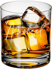 Engraved Personalised Any Name Script Font Whiskey Glass