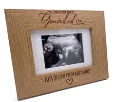 I Changed Your Name To Grandad Baby Scan Announcement Photo Frame