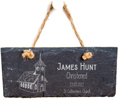 ukgiftstoreonline Personalised Christening Slate Stone Plaque Gift