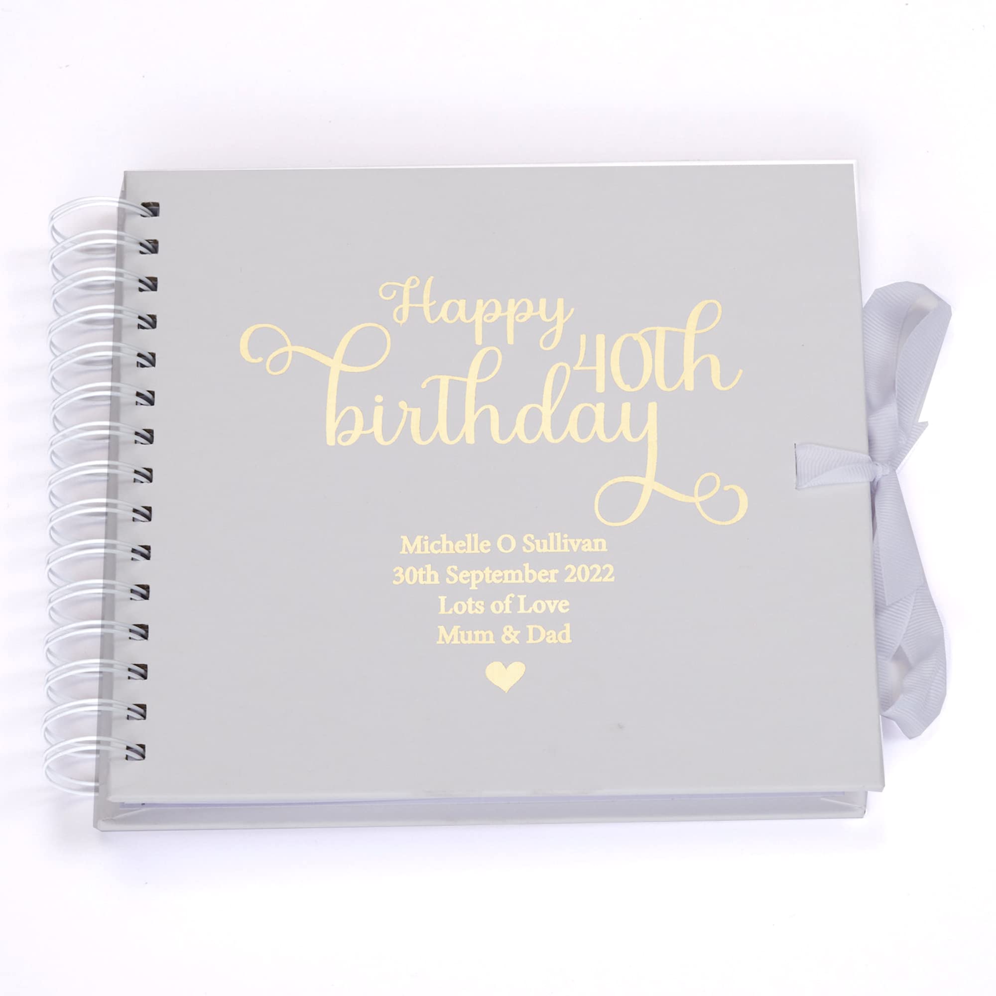 Personalised 40th Birthday Scrapbook Photo Album or Guest Book Gift