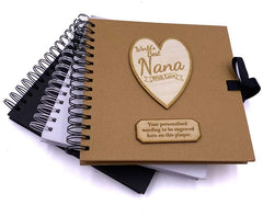 ukgiftstoreonline Personalised Best Nana Scrapbook Photo album Wooden Engraving