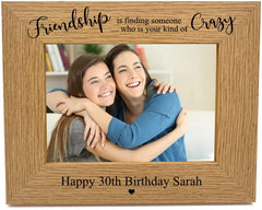 Personalised Friendship Kind Of Crazy Photo Frame gift
