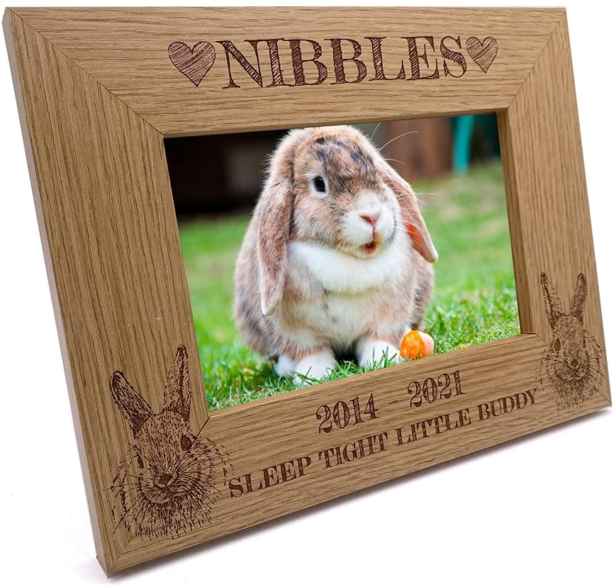 Personalised Rabbit Remembrance Memorial Photo Frame gift