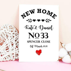 ukgiftstoreonline personalised New Home Print Gift NPR9