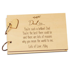 Personalised Dad Sentiment Scrap Book Guest Book Or Mini Album