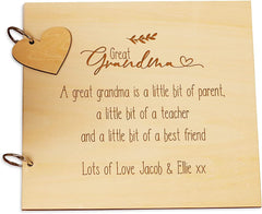 Personalised Great Grandma Sentiment Scrapbook or Album