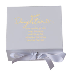 ukgiftstoreonline Personalised Daughter White Gift Box With Sentiment