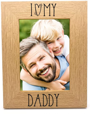I heart my Daddy love photo frame