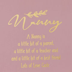 ukgiftstoreonline Personalised Nanny Pink Gift Box With Sentiment