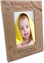 Personalised Gorgeous Baby Boy Photo Frame Gift